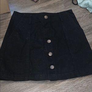 Black forever 21 button skirt